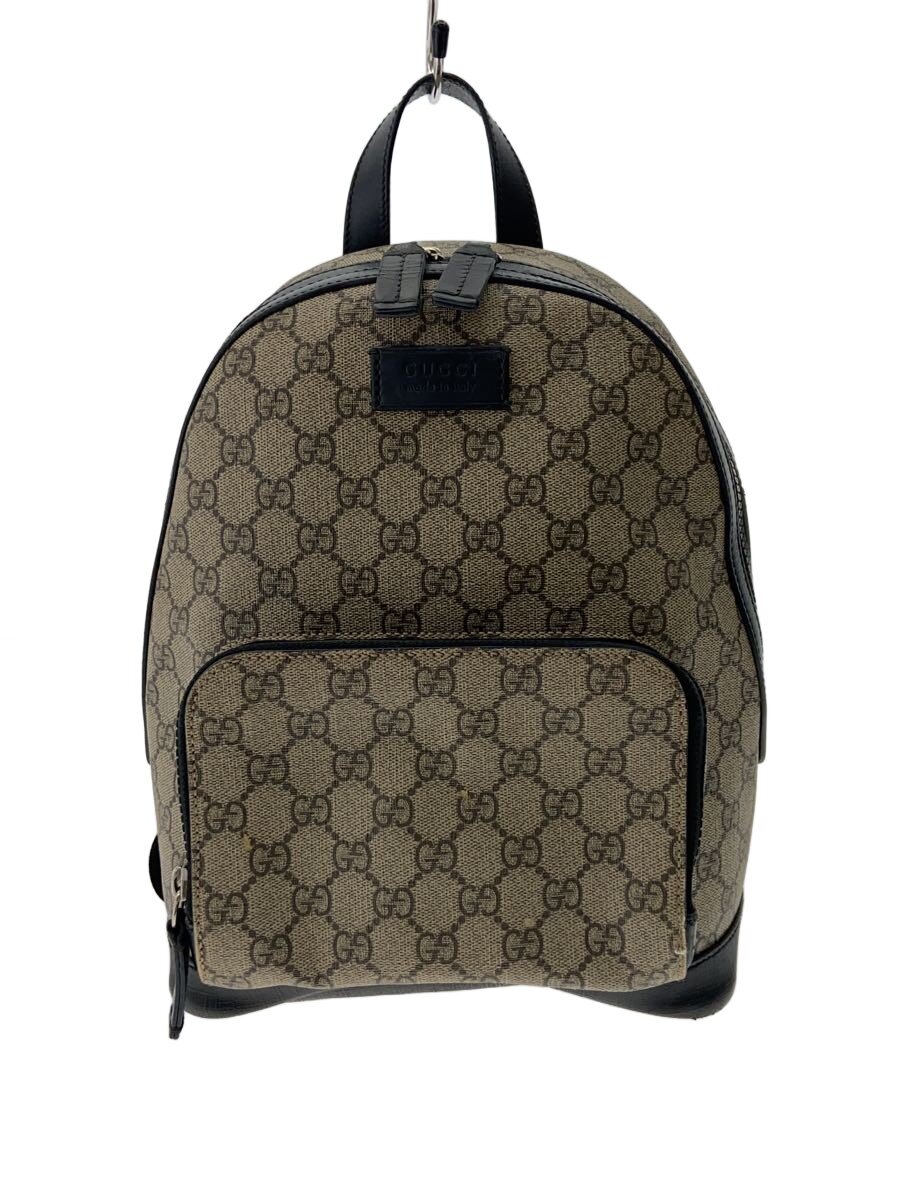 【中古】GUCCI◆向こう正面衣嚢傷・角スレ・ショルダー当て嵌める感有/背嚢_GGスプリーム【御徒面子】