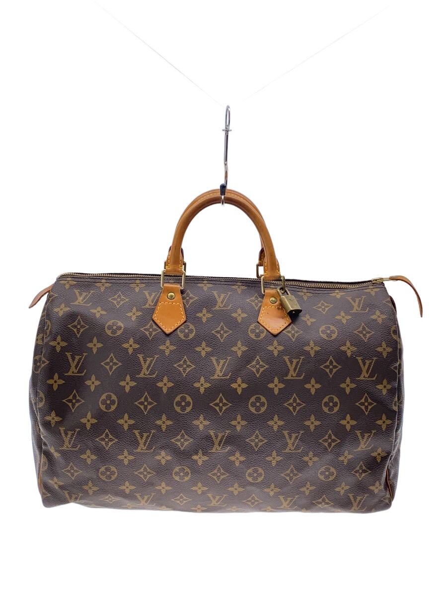 【中古】LOUIS VUITTON◆1)スピーディ40_モノグラム・帆布/PVC/BRW【御徒面子】
