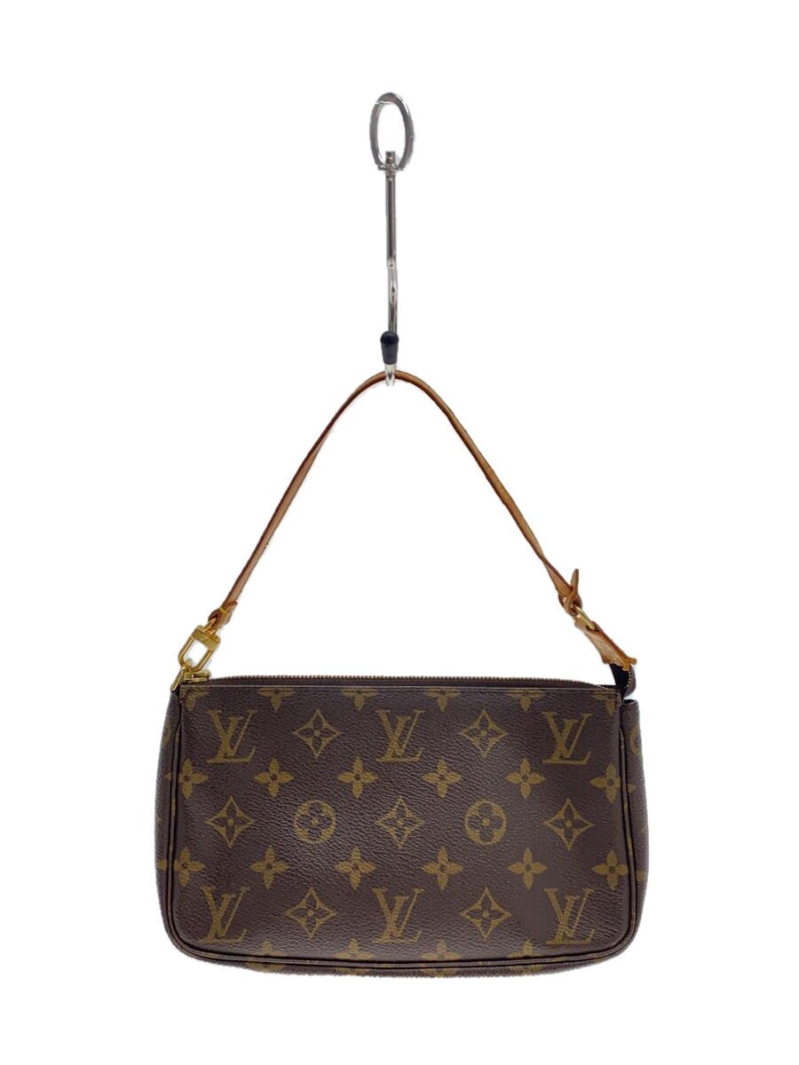 【中古】LOUIS VUITTON◆2)ポシェット・アクセソワール_モノグラム・帆布_BRW/PVC/BRW/総柄【御徒面子】
