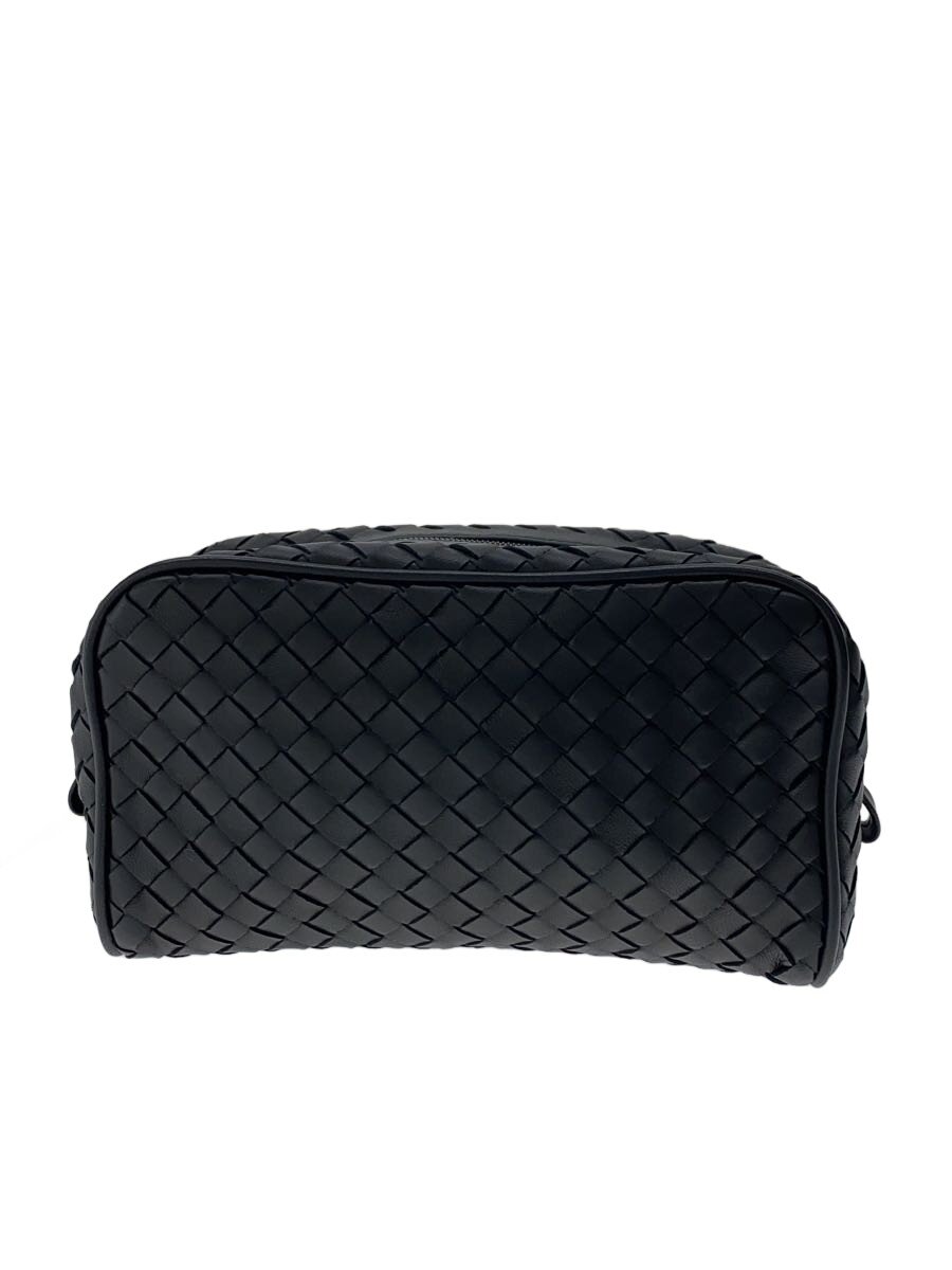 【中古】BOTTEGA VENETA◆ポーチ/レザー/BLK/449270 VAYD4/イントレチャート【バッグ】｜2ｎｄ STREET 店