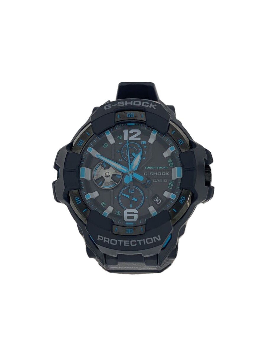 【中古】CASIO◆ソーラーウオッチ_G-SHOCK/アナログ/天然ゴム/GRY/GRY//【服飾雑貨他】