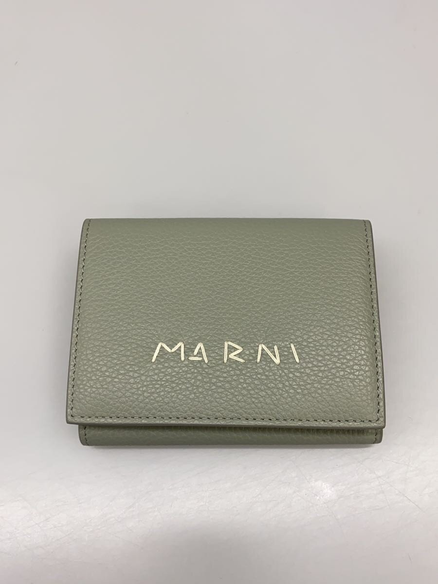 【中古】MARNI◆3つ折り金入れ/なめし革/GRY/レディース/PFMI0097U0//【服飾雑貨他】