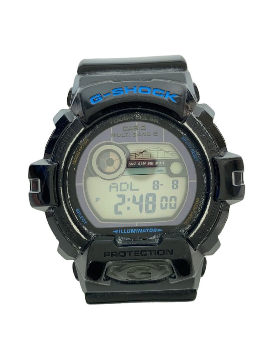 【中古】CASIO◆ソーラーウオッチ・G-SHOCK/デジタル/BLK【服飾雑貨他】