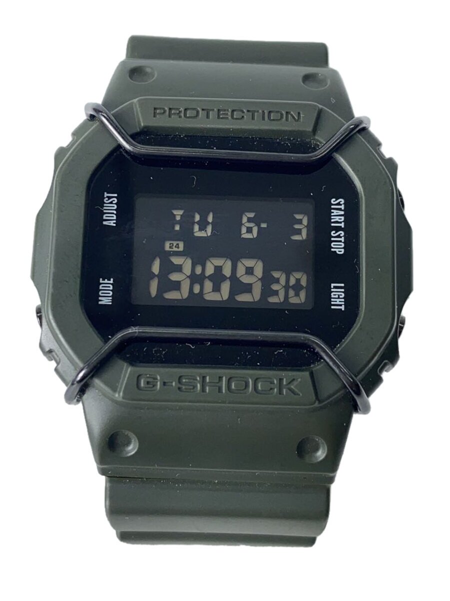 【中古】CASIO◆NEXUSVII/石英ウオッチ/デジタル/天然ゴム/BLK/KHK/DW-5600VT//【服飾雑貨他】