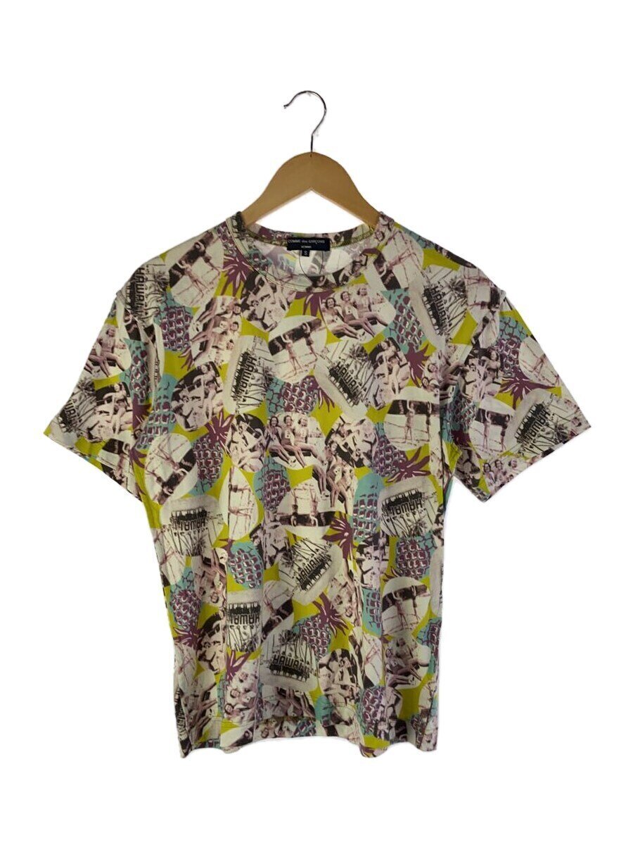 【中古】COMME des GARCONS HOMME◆D/グラフィックTEE/プルオーバー/S/綿織物/マルチ色合い/総柄/HO-T037/AD2004//【メンズウェア】