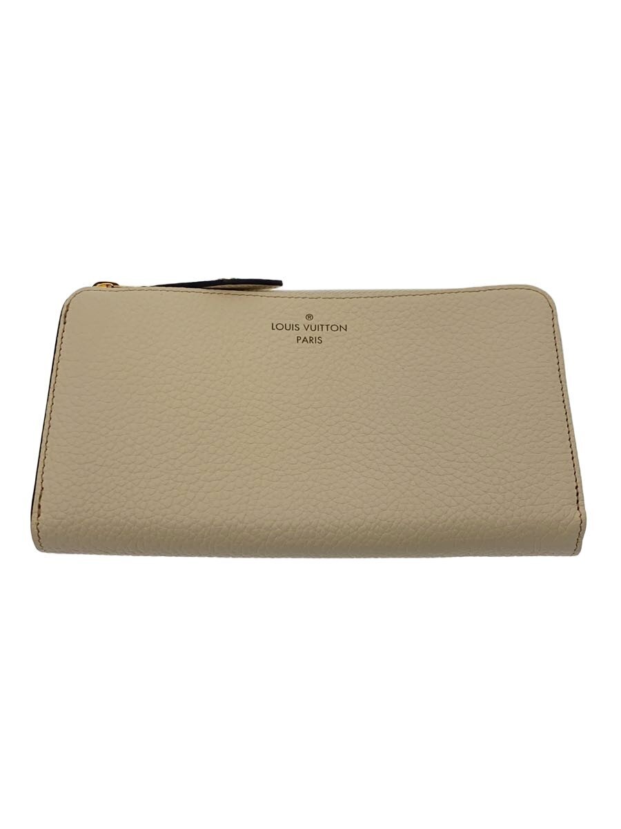 【中古】LOUIS VUITTON◆ポルト・フォイユ・コメット_トリヨン/なめし革/WHT/無地/レディース【服飾雑貨他】