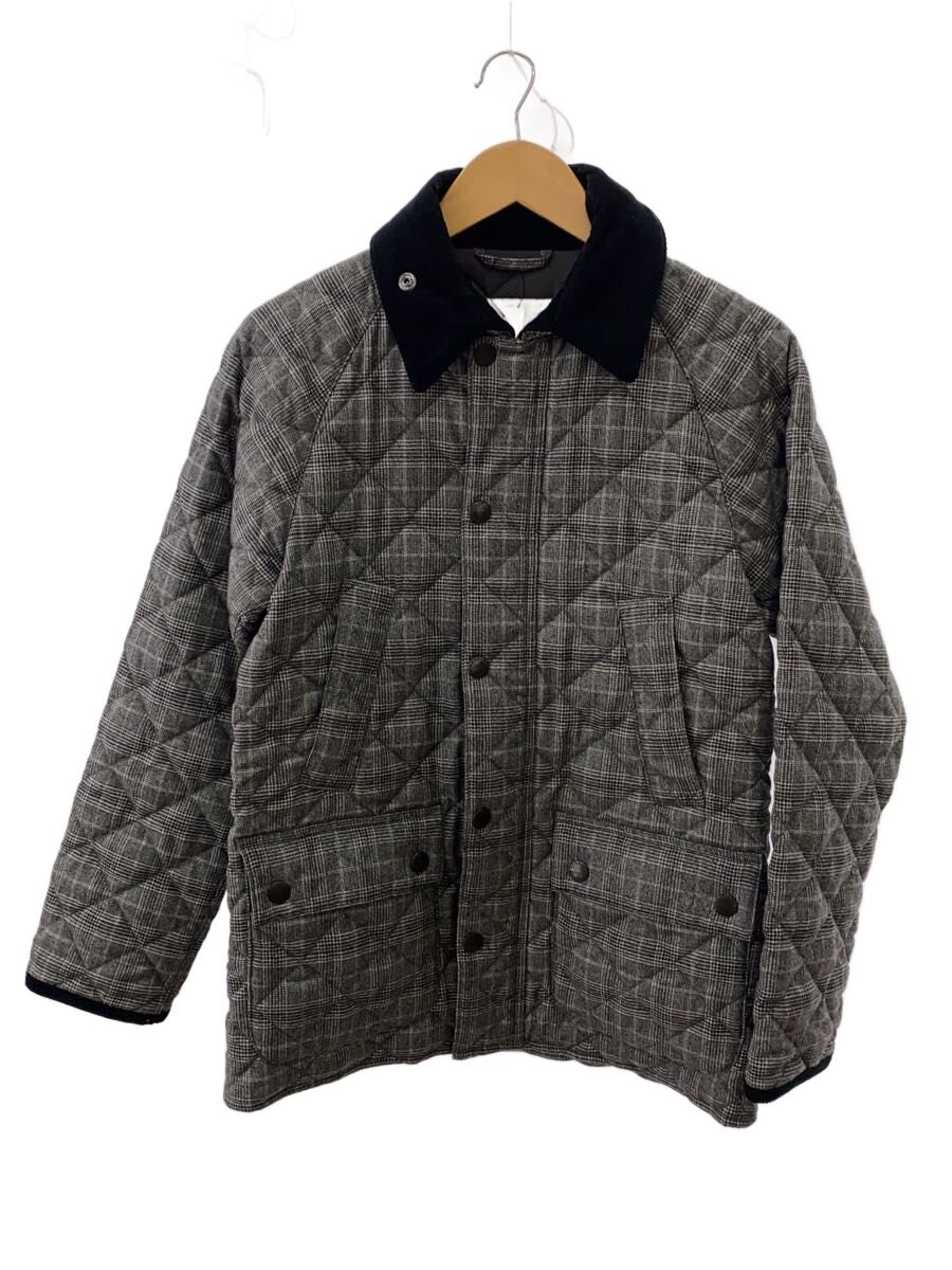 【中古】Barbour◆キルティング上衣/34/羊毛/GRY/照合のしるし/1802200【メンズウェア】