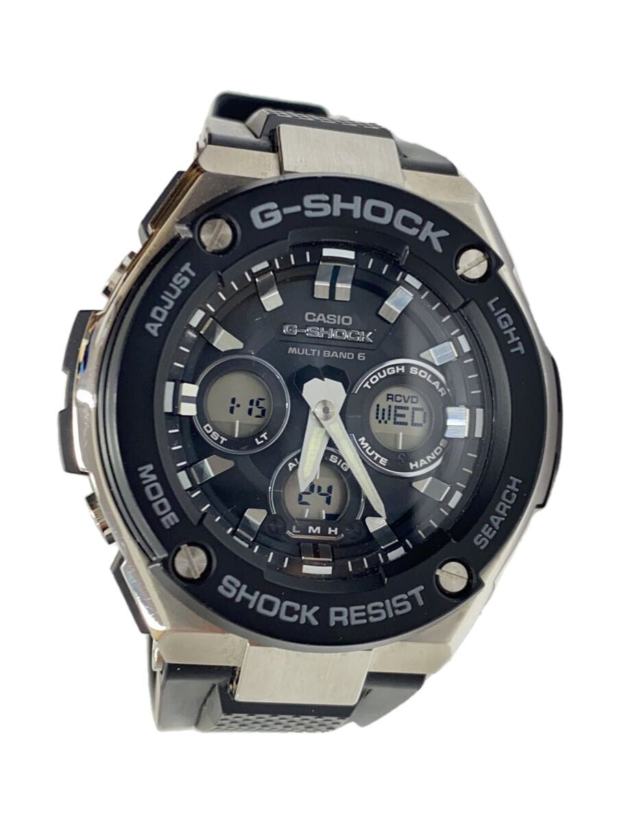 【中古】CASIO◆ソーラーウオッチ・G-SHOCK/デジアナ/BLK/BLK【服飾雑貨他】