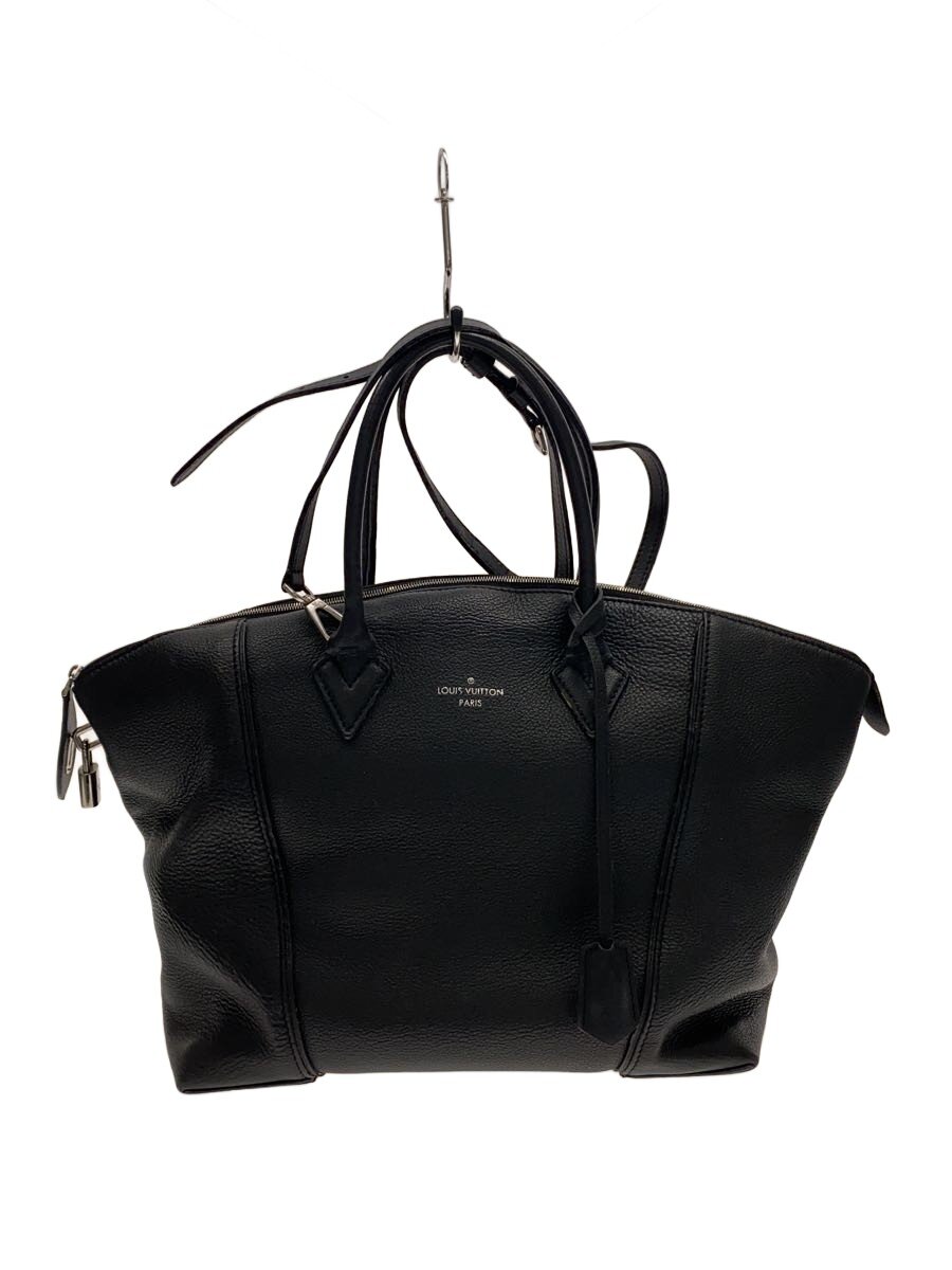 【中古】LOUIS VUITTON◆鍵を掛けるイットPM_キュイール・トリヨン/なめし革/BLK/無地【御徒面子】