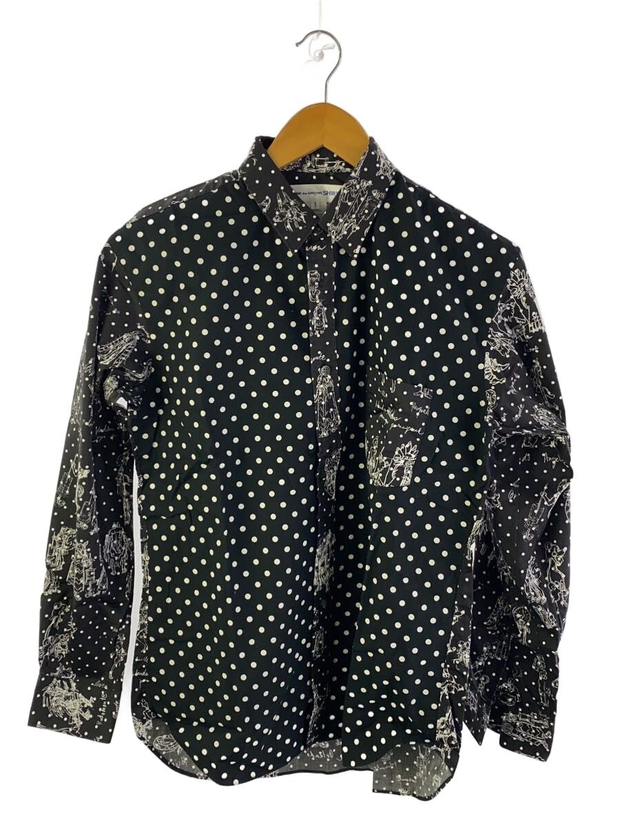 【中古】COMME des GARCONS SHIRT◆14AW/×NICOLAS BUFFE/長袖プルオーバー/S/綿織物/BLK/点点/W22078//【メンズウェア】
