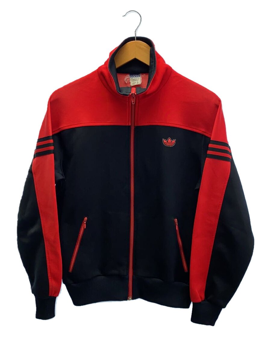 【中古】adidas◆70s/デサント/トレフォイル/貨物自動車とっ始め/プルオーバー/3/ポリエステル/RED/ATS-44F【メンズウェア】