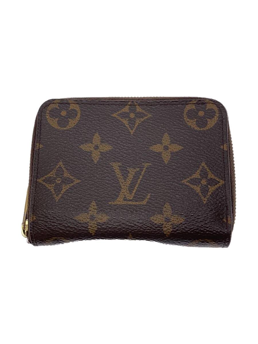 【中古】LOUIS VUITTON◆ジッピー・パース_モノグラム・キャンバス_BRW/PVC/BRW/レディース【服飾雑貨他】