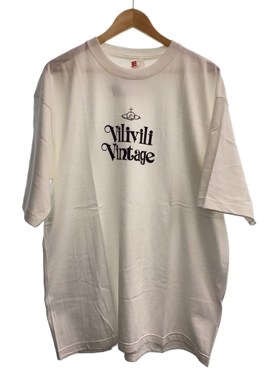 【中古】majogary/プルオーバー/XL/綿織物/WHT/刷り上げる/ViliviliVintage【メンズウェア】