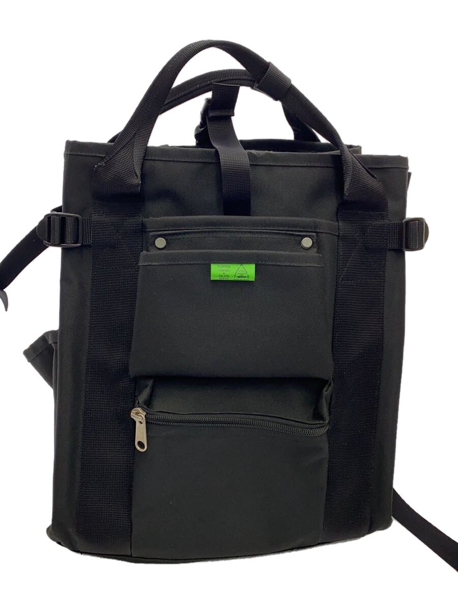 【中古】PORTER◆背嚢/UNION/ポリエステル/BLK【御徒面子】