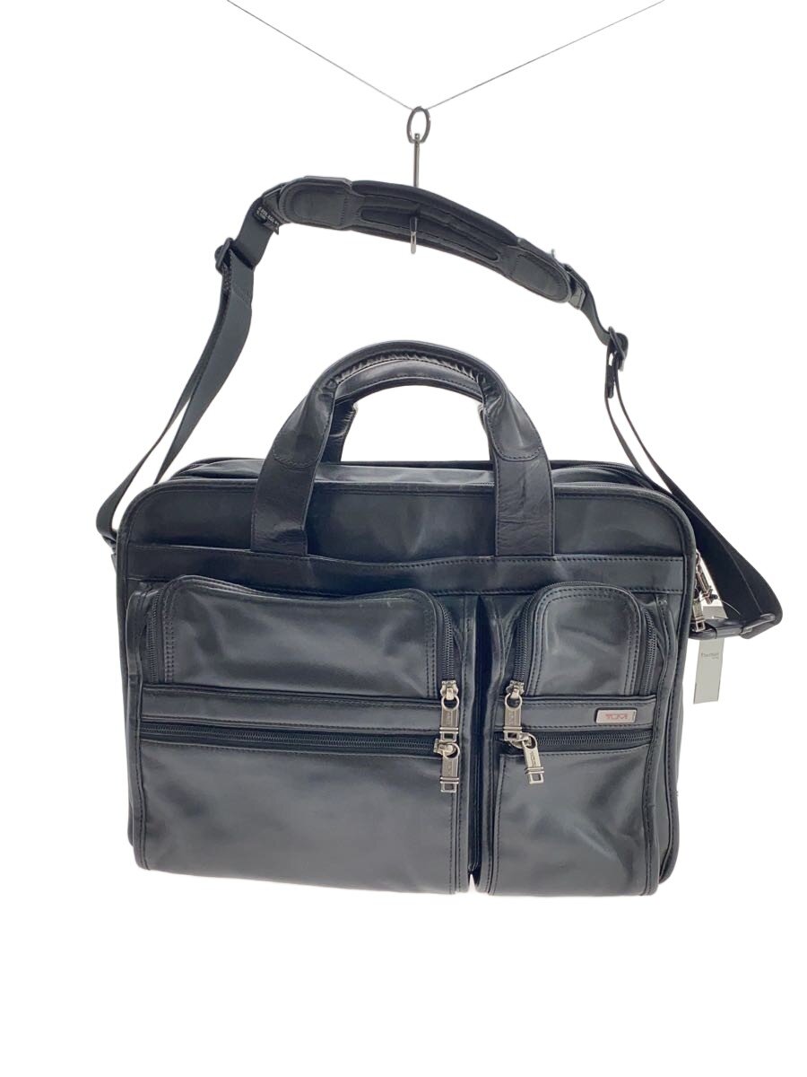 【中古】TUMI◆ブリーフ入れもの/なめし革/BLK/無地/96031D4//【御徒面子】