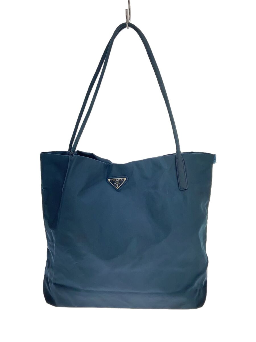 【中古】PRADA◆トートバッグ/ナイロン/NVY【御徒面子】