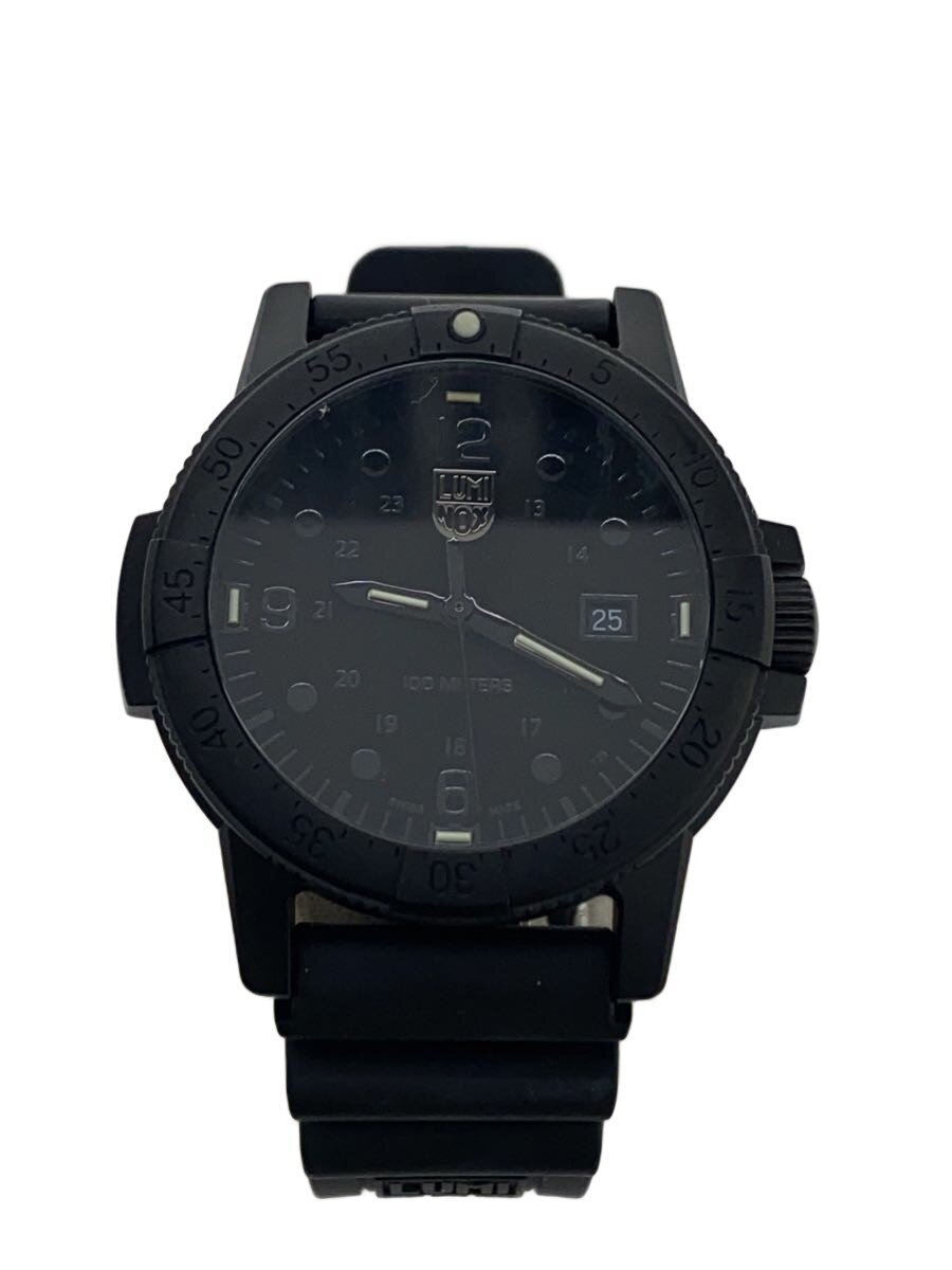 【中古】LUMINOX◆石英ウオッチ/アナログ/陶器/BLK/BLK/SS/2000-1GBq【服飾雑貨他】