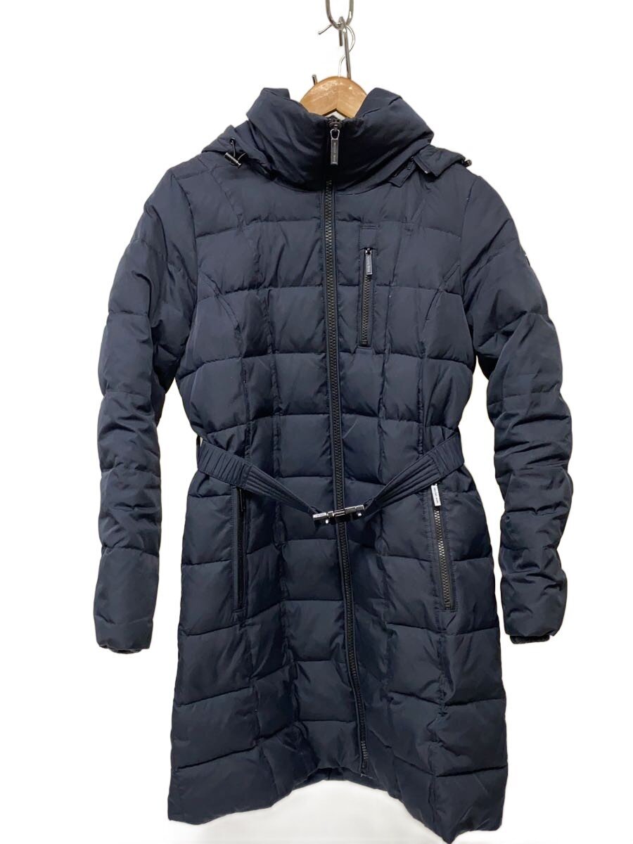 【中古】MICHAEL KORS◆ロングダウンジャケット/S/ポリエステル/NVY【レディース御召しもの】