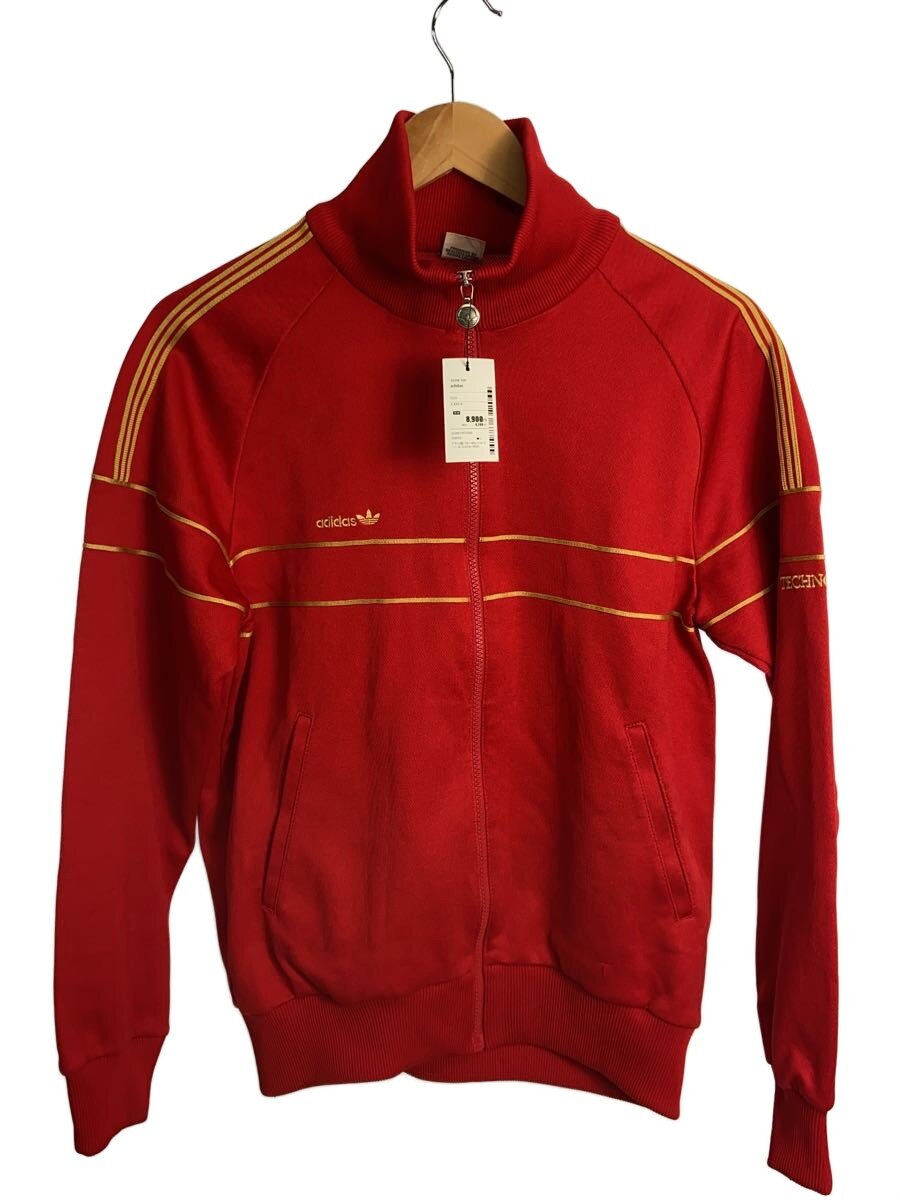 【中古】adidas◆デサント製/70～80s/プルオーバー/--/ポリエステル/RED【メンズウェア】