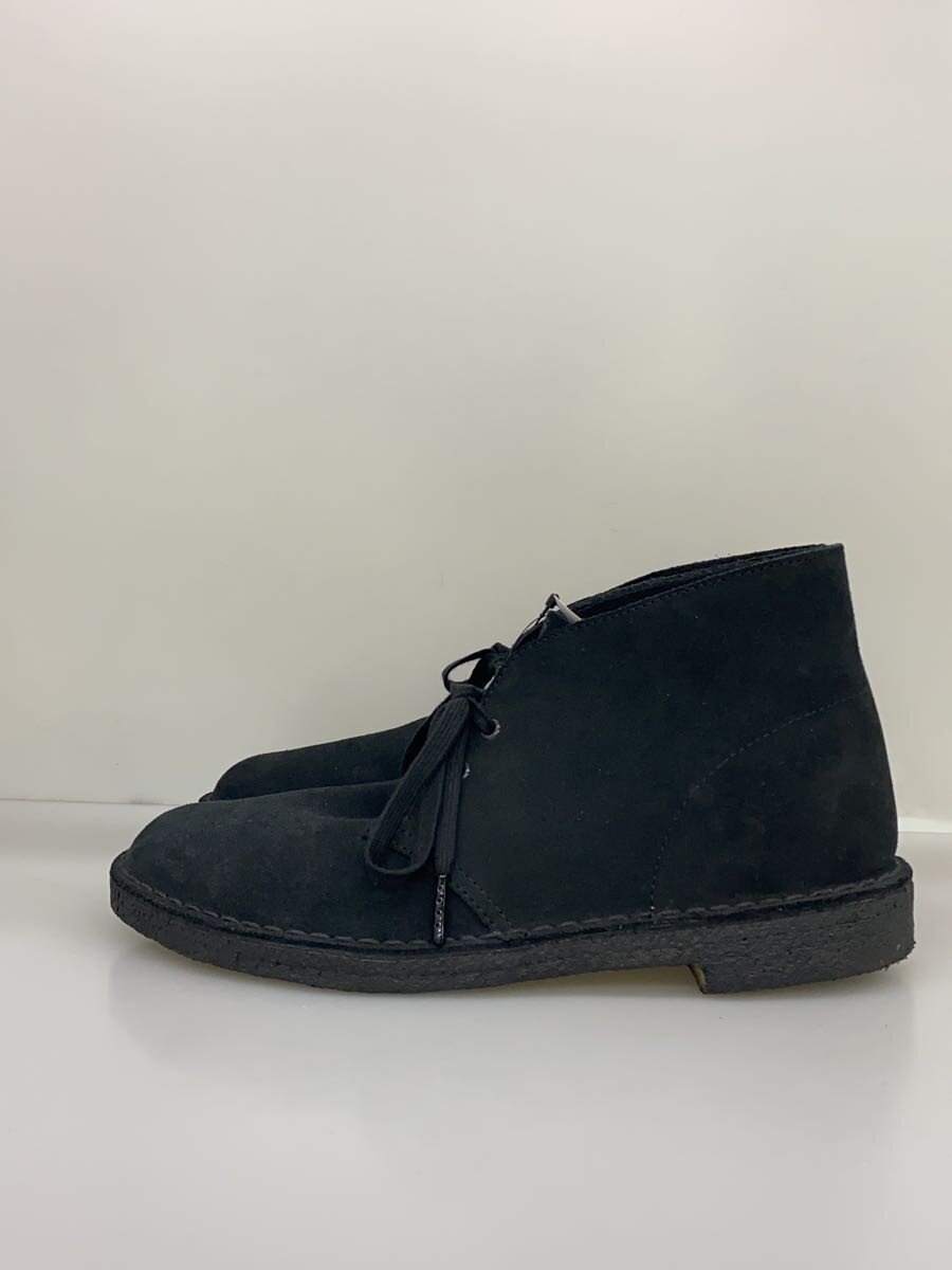【中古】Clarks◆チャッカブーツ/US9.5/BLK/スウェード/261554807085【シューズ】