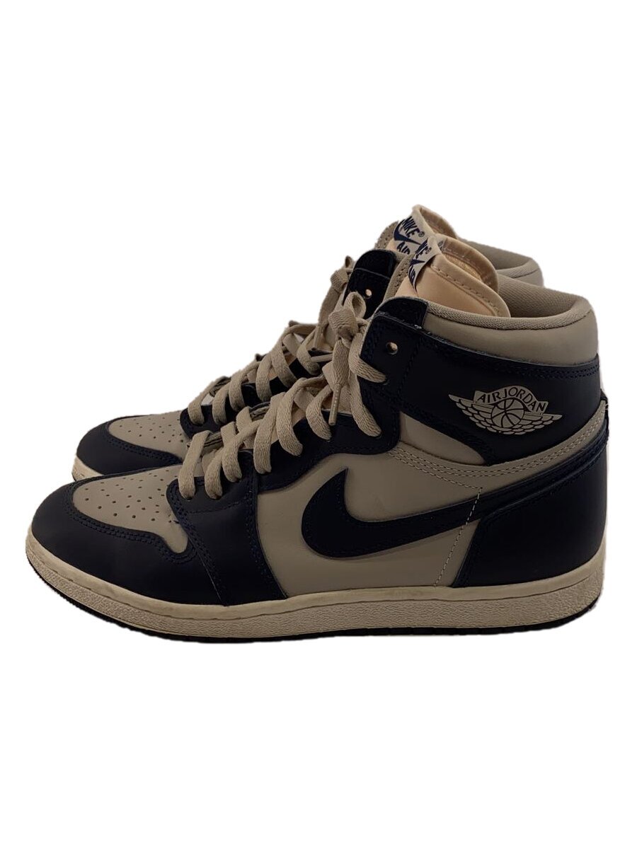 【中古】NIKE◆AIR JORDAN 1 HIGH 85_エア湖 ジョーダン 1 ご機嫌 85/27糎/NVY【シューズ】