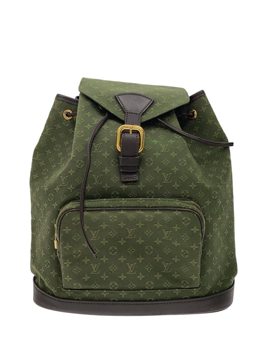 【中古】LOUIS VUITTON◆モン掏摸_モノグラム・ミニ/帆布/KHK/総柄【御徒面子】