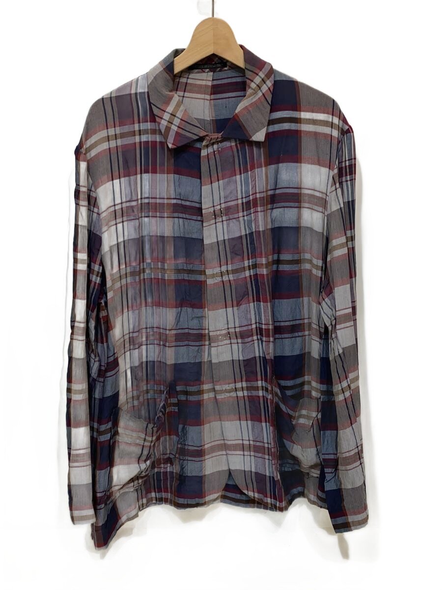 【中古】yohji yamamoto POUR HOMME◆96SS/花と兄ちゃん期/マドラスチェックジャケット/M/人絹/マルチ色合い/読み合わせる/HF-J25-95【メンズウェア】