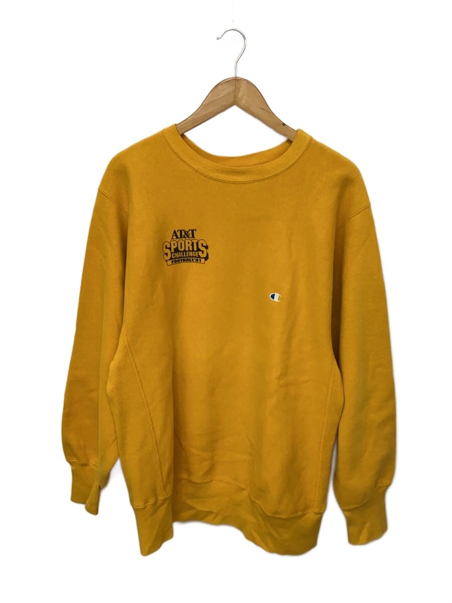 【中古】Champion◆90s/REVERSE WEAVE/USA製/刺繍タグ/スウェット/XL/コットン/YLW【メンズウェア】｜2ｎｄ STREET 店