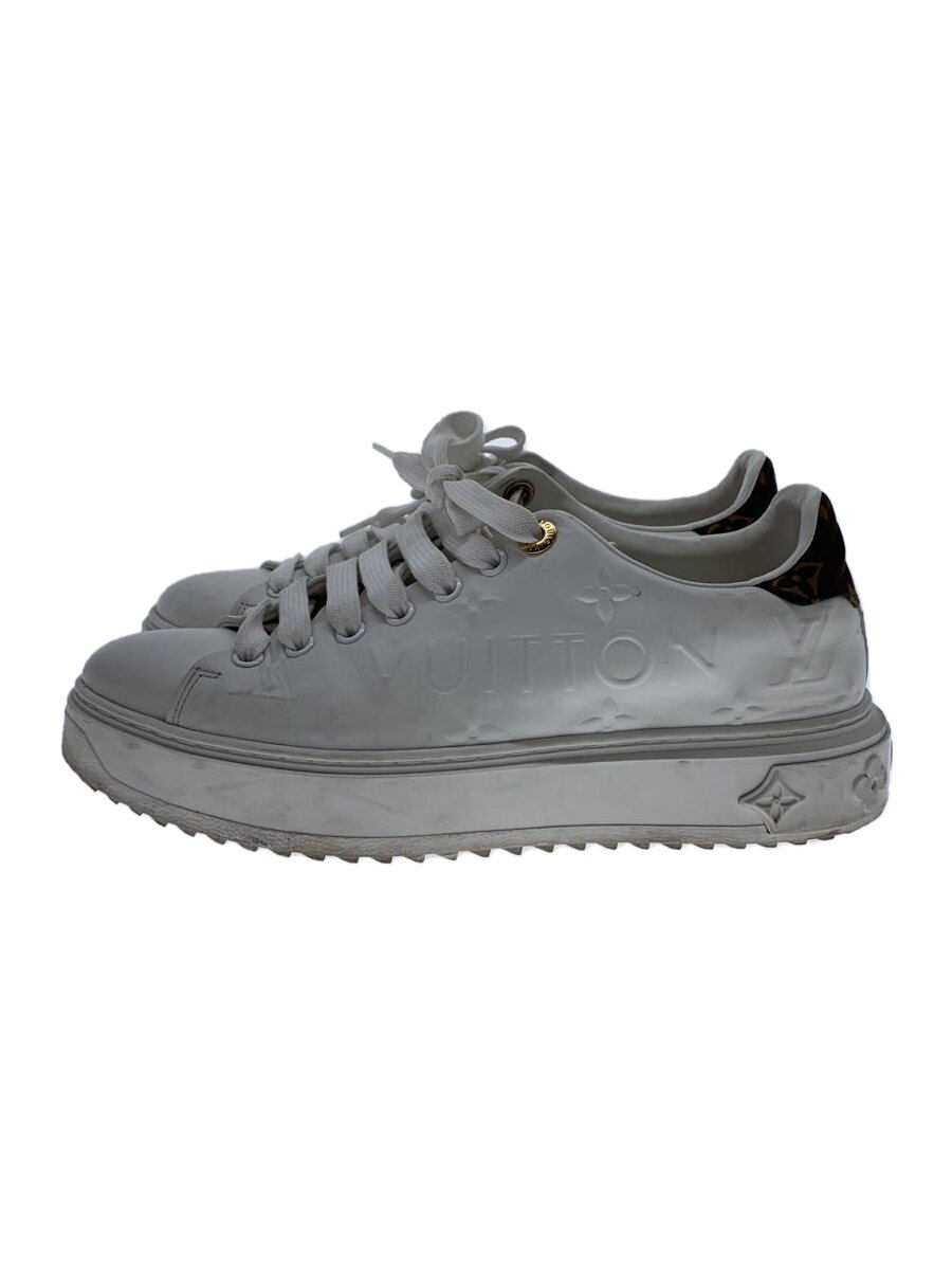 【中古】LOUIS VUITTON◆ローカットスニーカー/37/WHT/なめし革/1aap6d【シューズ】