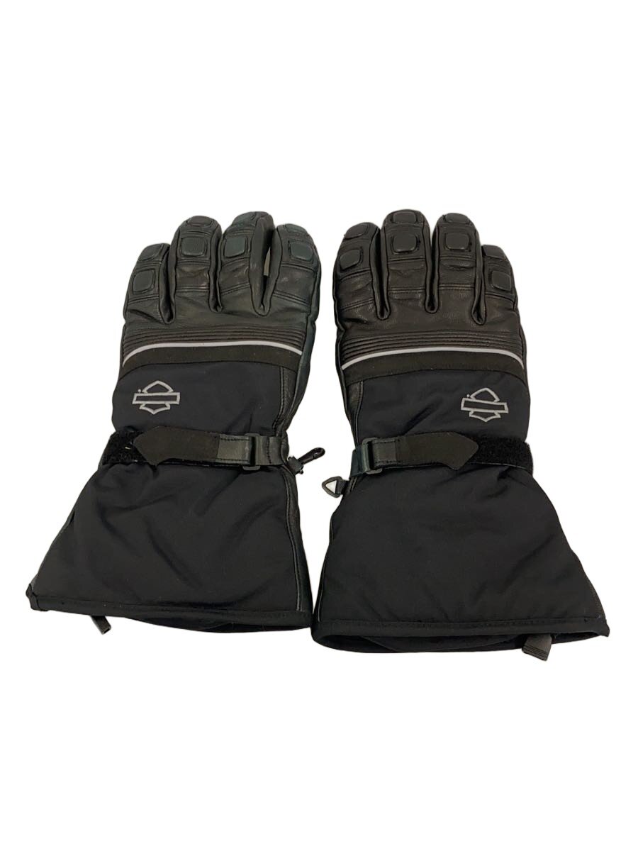 【中古】HARLEY DAVIDSON◆グローブ/なめし革/BLK/無地/メンズ【服飾雑貨他】