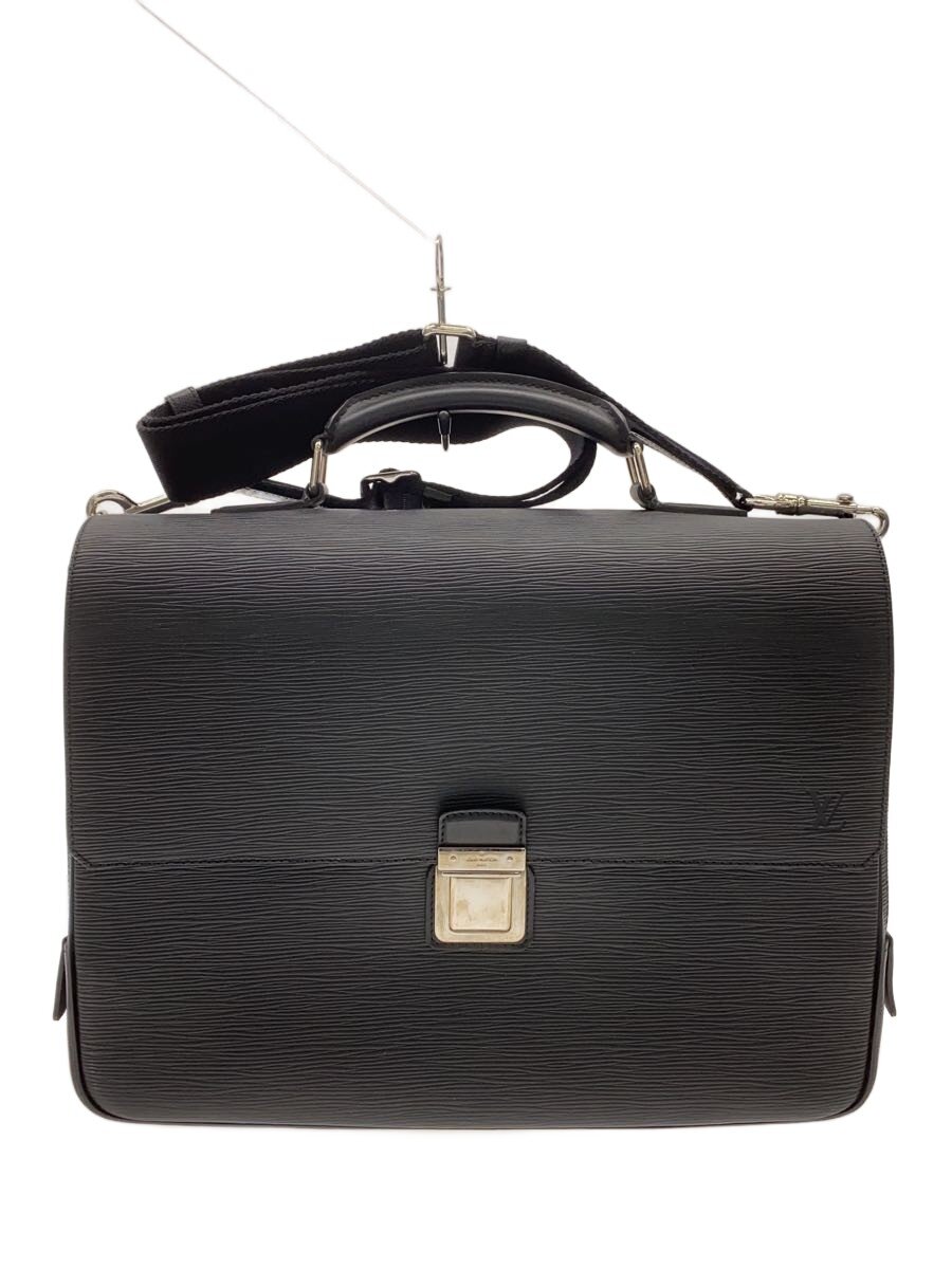 【中古】LOUIS VUITTON◆ヴァシリPM_エピ/なめし革/BLK【御徒面子】