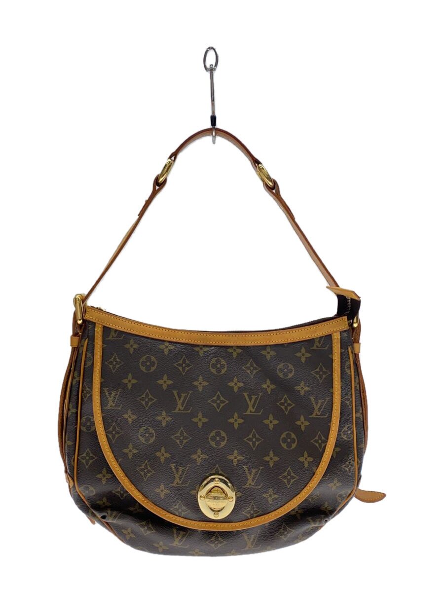 【中古】LOUIS VUITTON◆トゥラムGM_モノグラム・帆布/PVC/BRW/ジップ外れ【御徒面子】