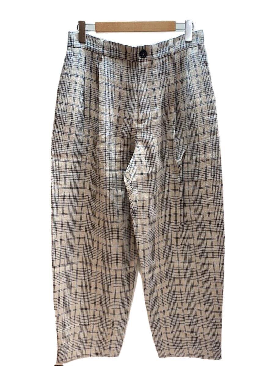 【中古】Cristaseya◆25SS/DOUBLE PLEATED WIDE PANTS/L/リネン/BEG/09SH-24-LI-CR/PE//【メンズウェア】