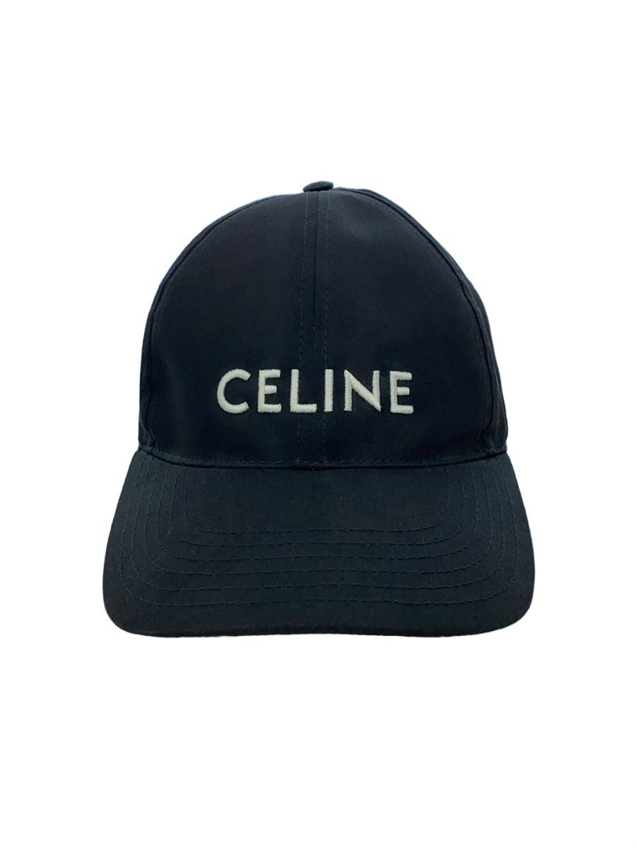 【中古】CELINE◆Triomphe base ball cap/旗がしら/L/ポリエステル/BLK/メンズ/2AUS9242N【服飾雑貨他】