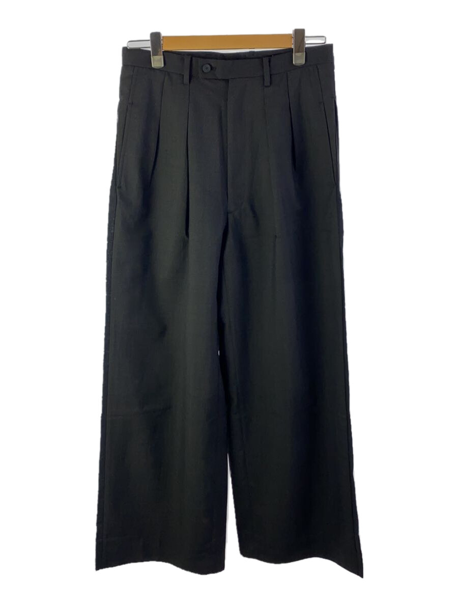 【中古】m’s braque◆25SS/SIDE-TUCKED WIDE PANTS/36/ポリエステル/BLK/251210【メンズウェア】