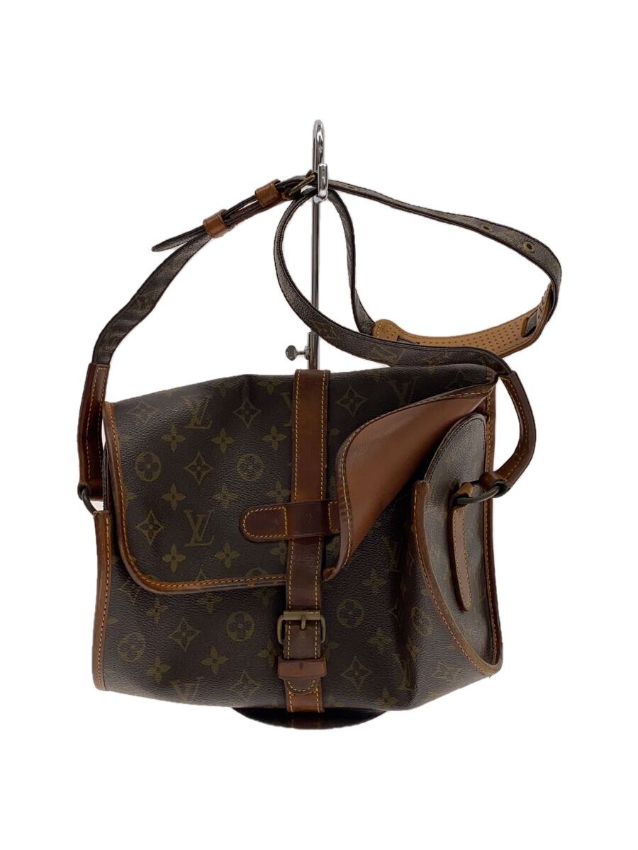【中古】LOUIS VUITTON◆マルヌ_モノグラム・キャンバス_BRW/PVC/ブラウン/レザー反り、変色有/金具錆び有/【バッグ】｜2ｎｄ STREET 店