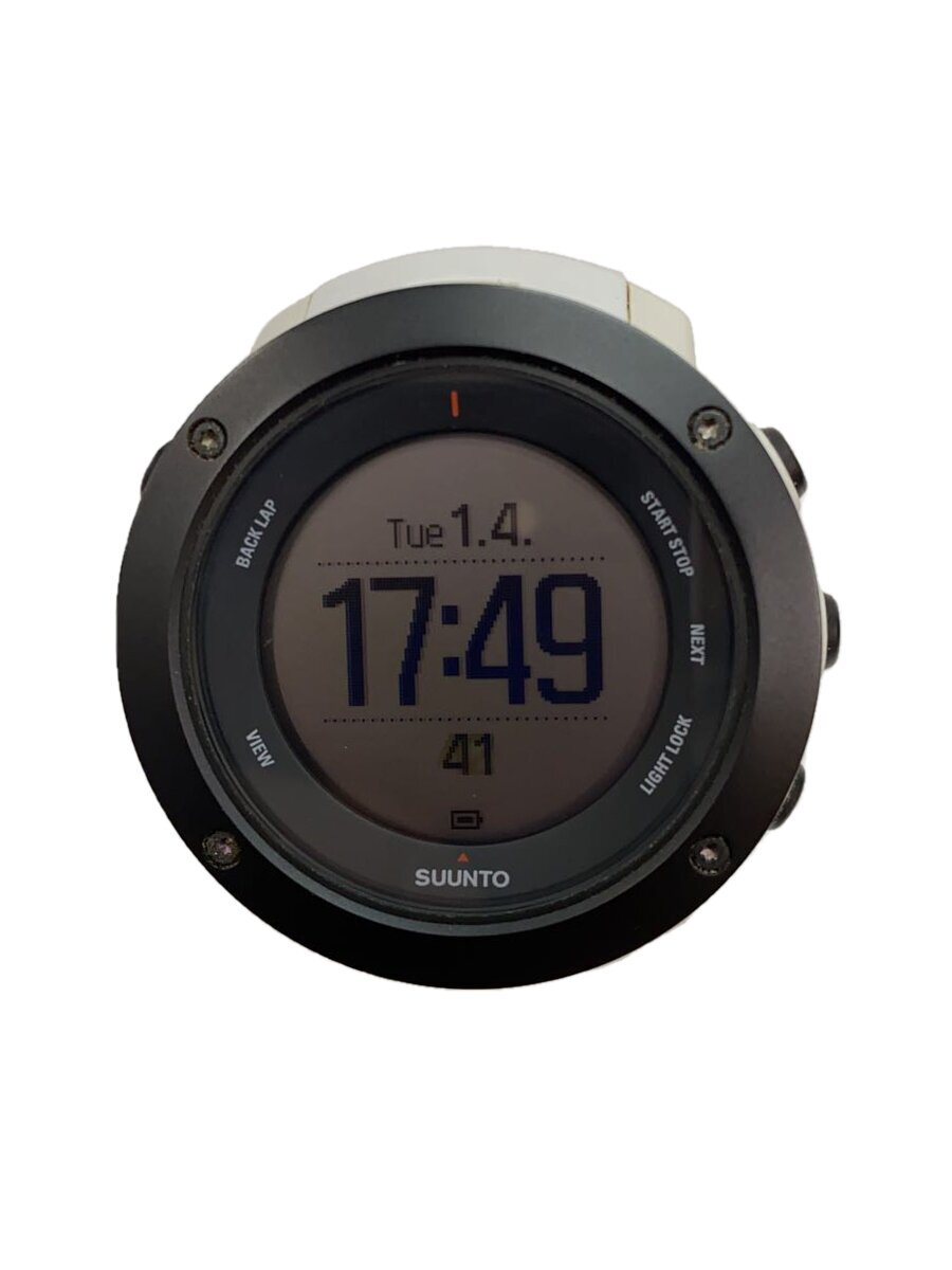 【中古】SUUNTO◆スマートウォッチ/デジタル/天然ゴム/WHT/ow151【服飾雑貨他】