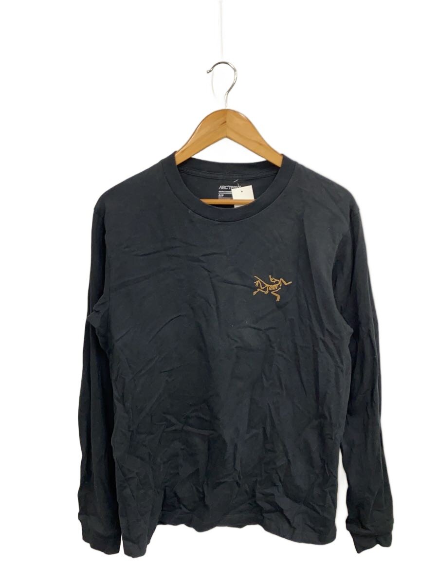 【中古】ARC’TERYX◆長袖プルオーバー/S/綿織物/BLK/無地/X000009714【メンズウェア】