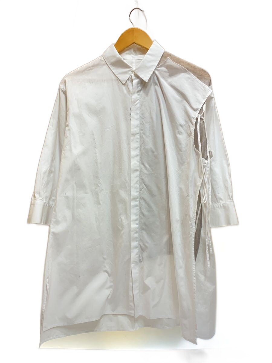 【中古】YOHJIYAMAMOTO+NOIR◆レイヤードデザイン/ロングシャツ/シャツワンピース/1/コットン/WHT/NX-B05-001//【レディースウェア】|2nd STREET 店