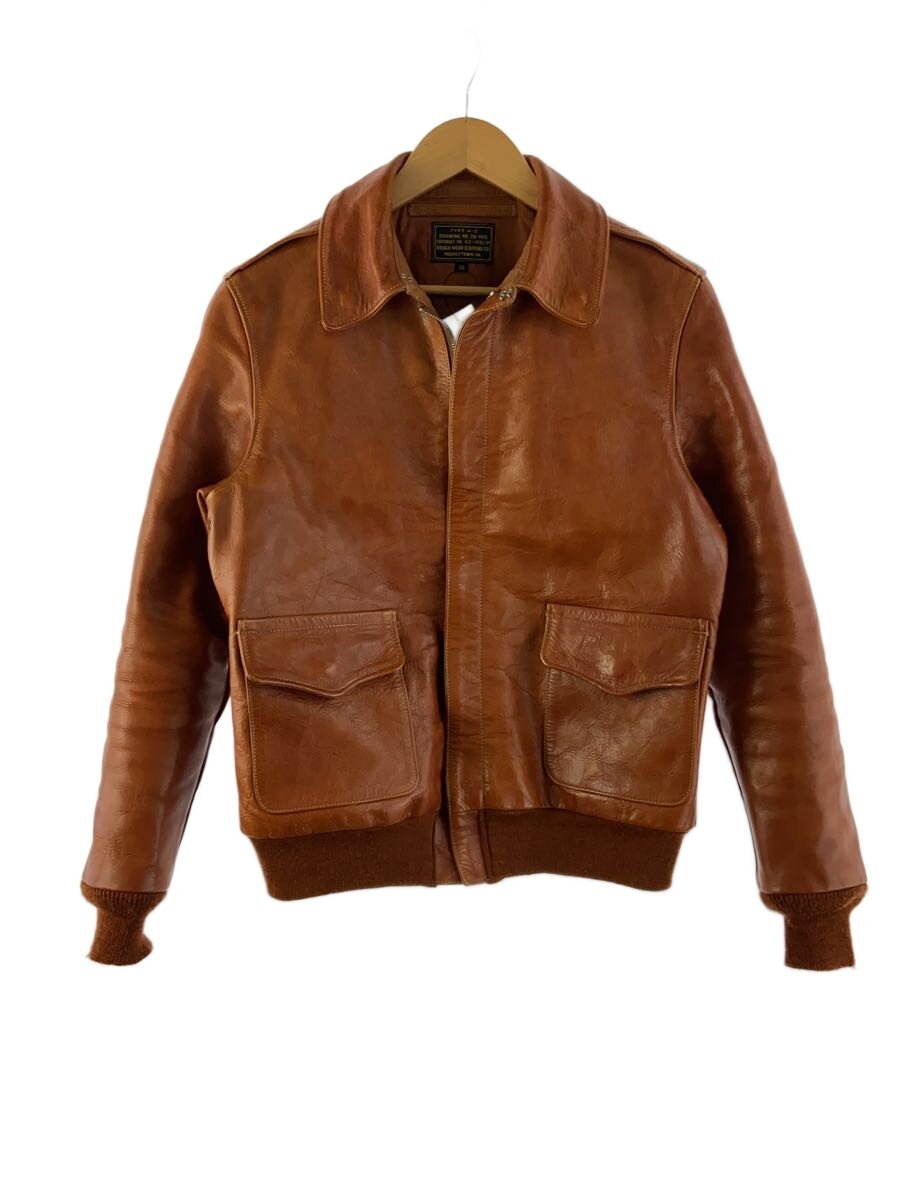 【中古】CALIFORNIA MFG.CO.◆TYPE A-2/航空上衣/38/なめし革/BRW/30-1415//【メンズウェア】