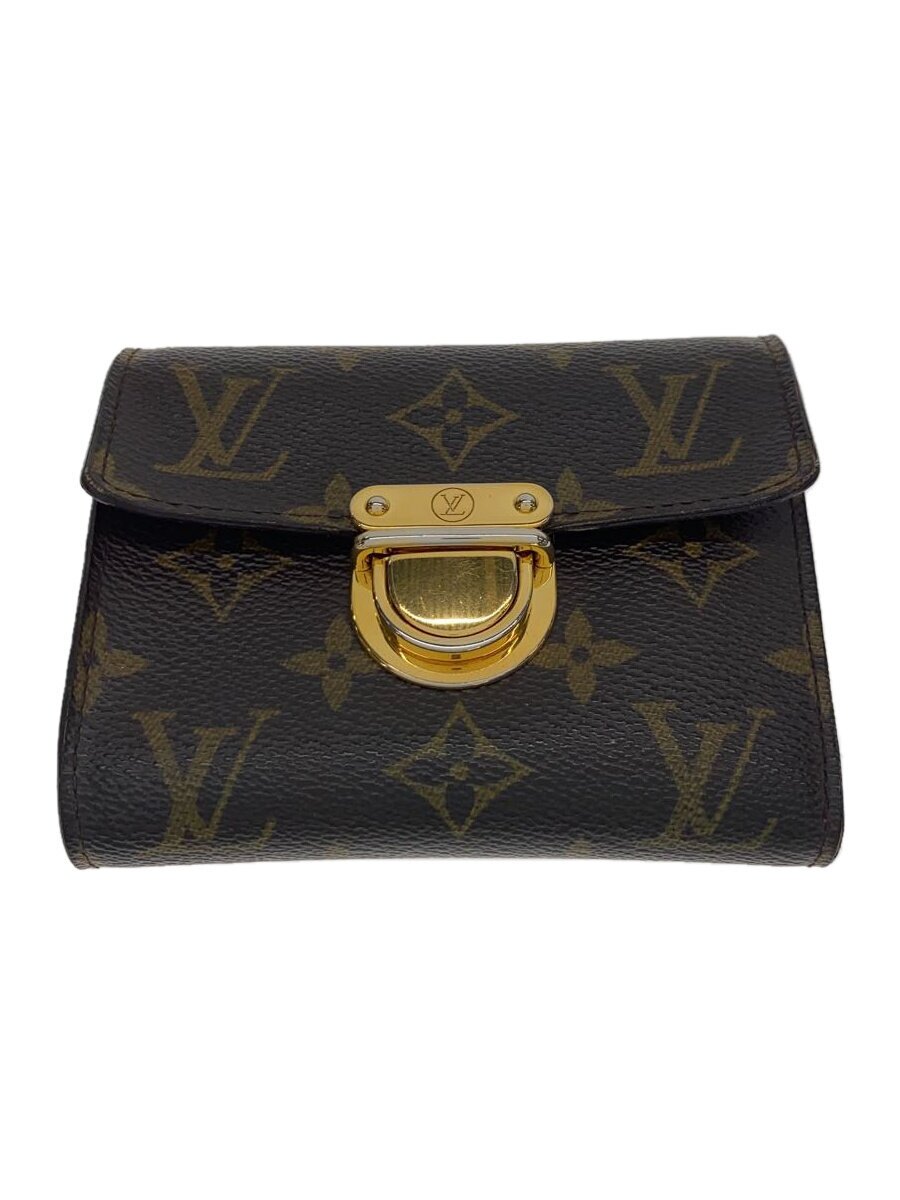 【中古】LOUIS VUITTON◆ポルト・フォイユ・コアラ_モノグラム・キャンバス_BRW/総柄/財布【服飾雑貨他】