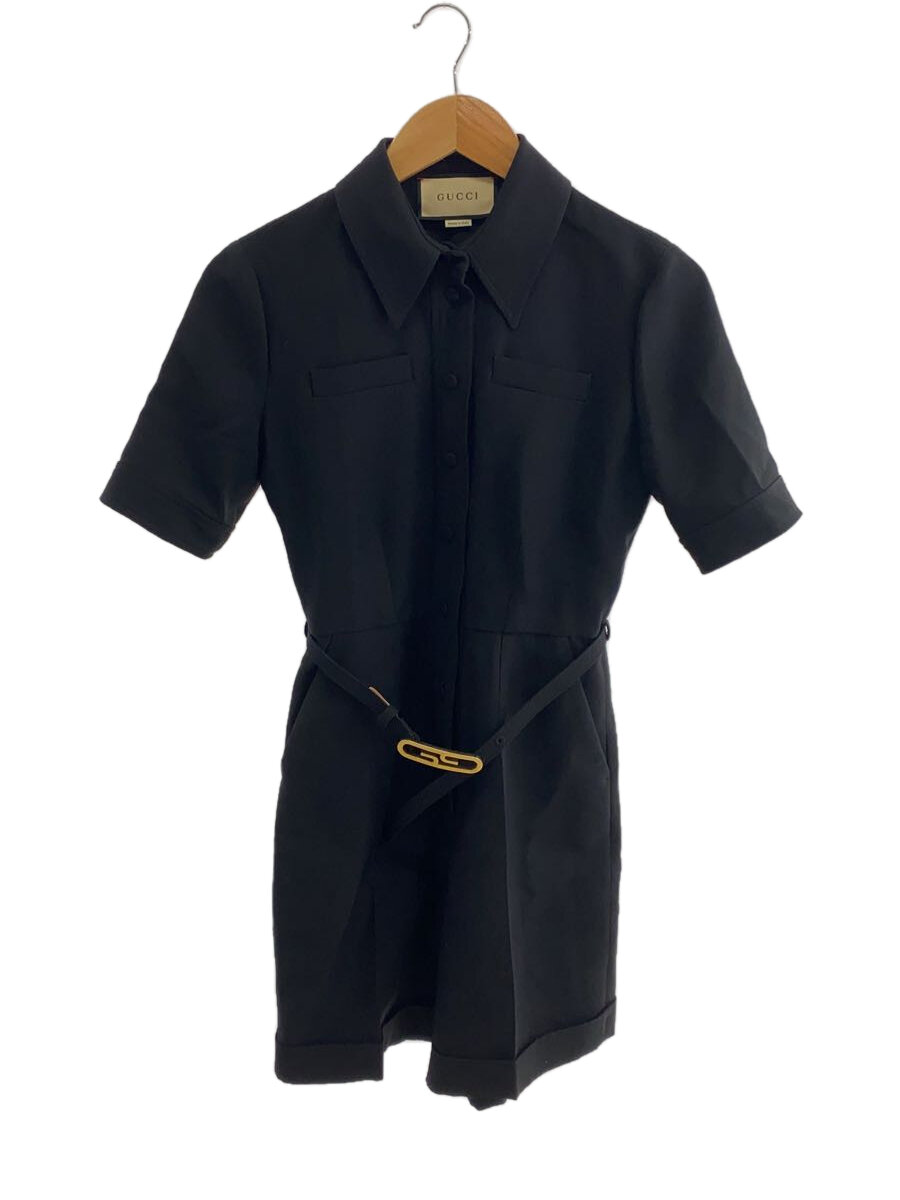 【中古】GUCCI◆オールインワン/36/絹地/BLK//【レディースお召しもの】