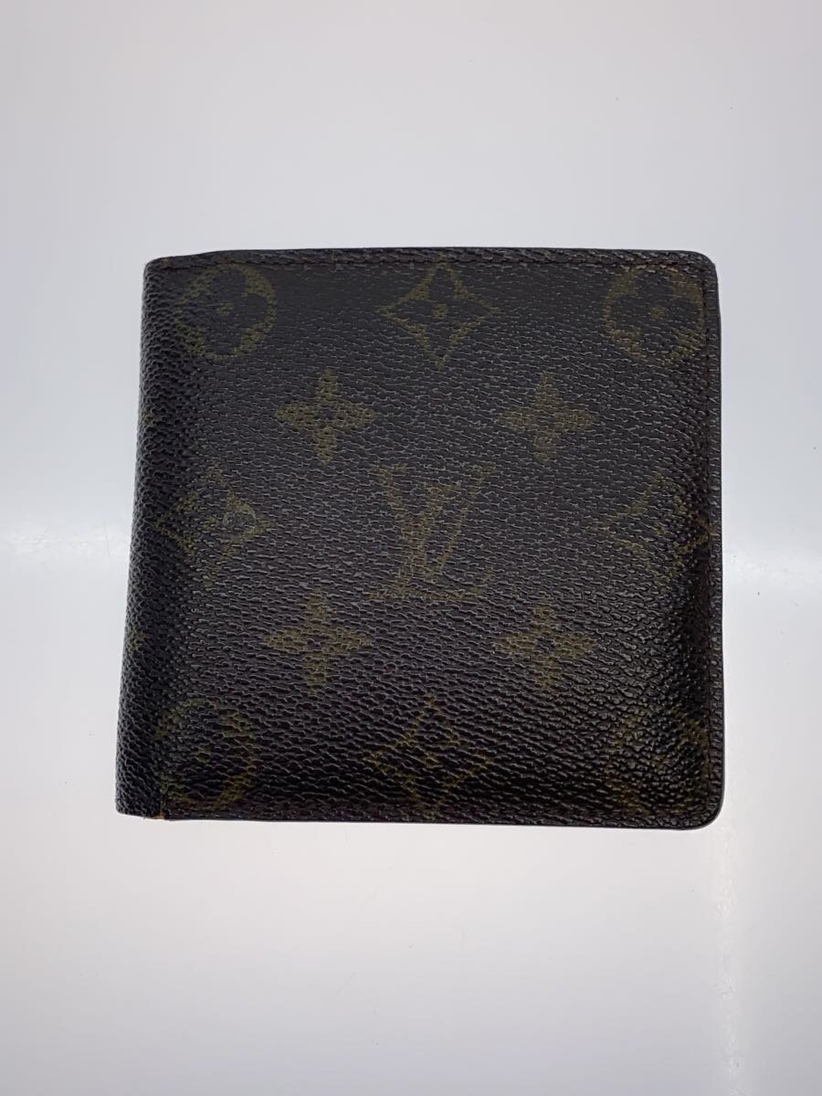 【中古】LOUIS VUITTON◆ポルト・ビエ・カルト・クレディ・モネ_モノグラム・キャンバス_BRW/PVC/BRW/レディース【服飾雑貨他】