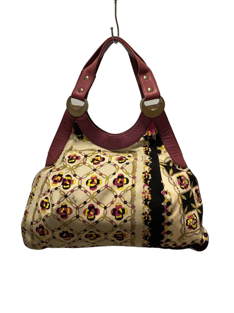 【中古】EMILIO PUCCI◆イタリア製/ショルダーバッグ/コーデュロイ/SLV/総柄【バッグ】｜2ｎｄ STREET 店