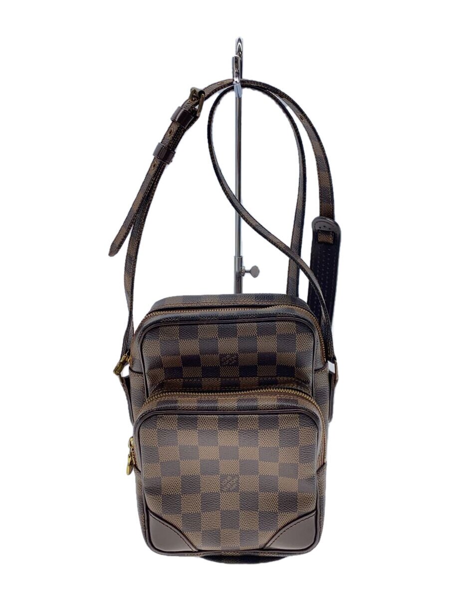 【中古】LOUIS VUITTON◆アマゾン_ダミエ・エベヌ_BRW/PVC/BRW【御徒面子】