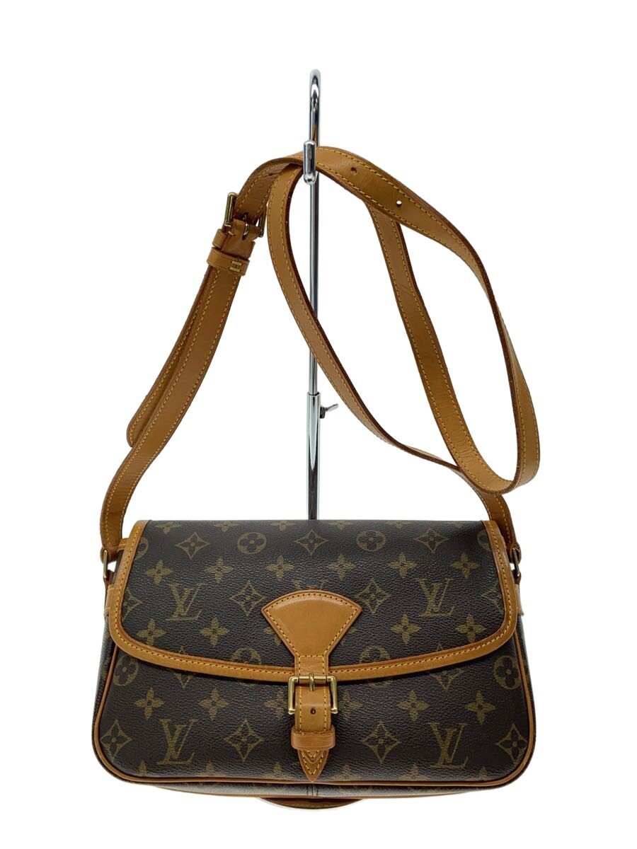 【中古】LOUIS VUITTON◆ソローニュ_モノグラム・帆布/PVC/BRW【御徒面子】