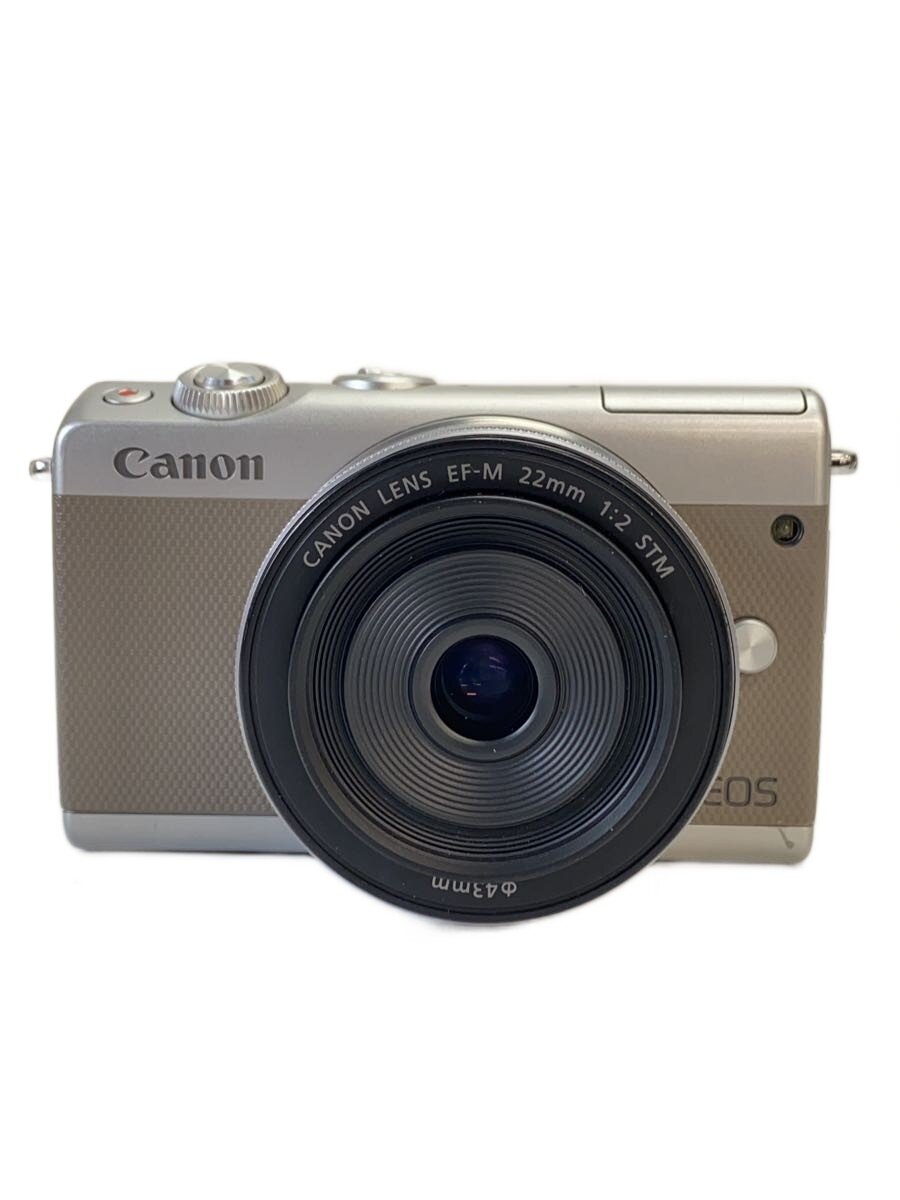 【中古】CANON◆デジタル一眼写真機 EOS M100 ダブルレンズキット [薄墨色]【写真機】