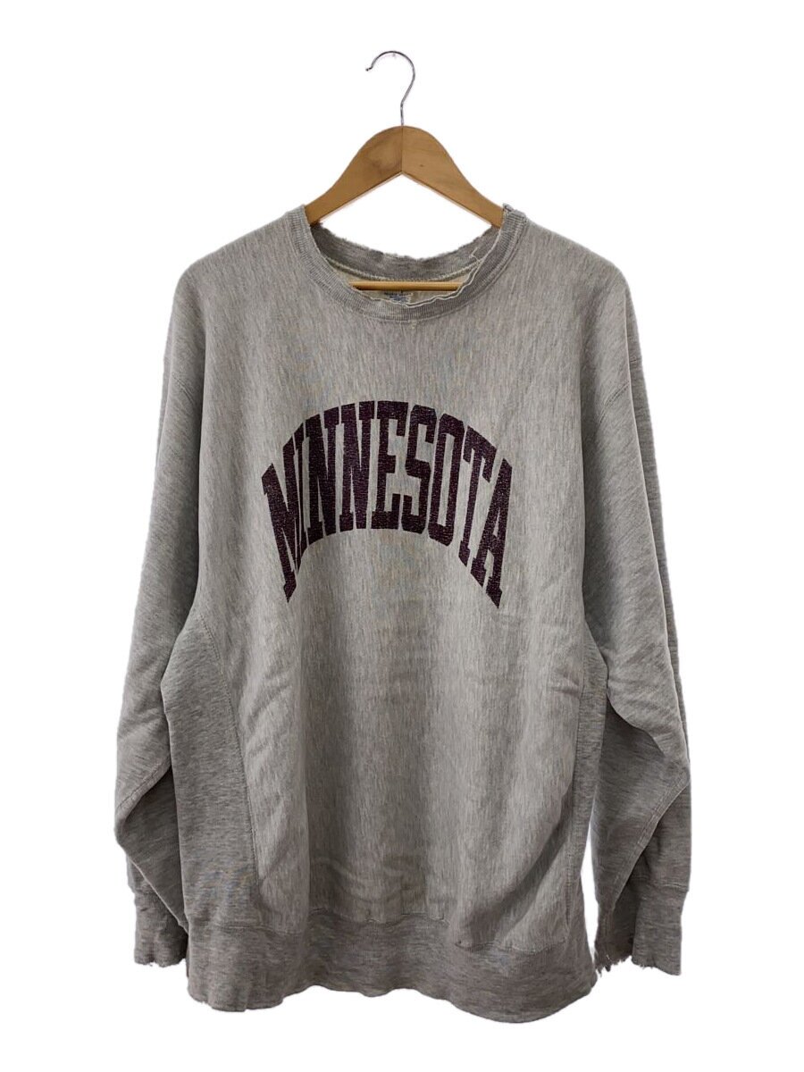 【中古】Champion◆汗水/XXL/綿織物/GRY/80s/MINNESOTA/MADE IN USA/トリコタグ【メンズウェア】