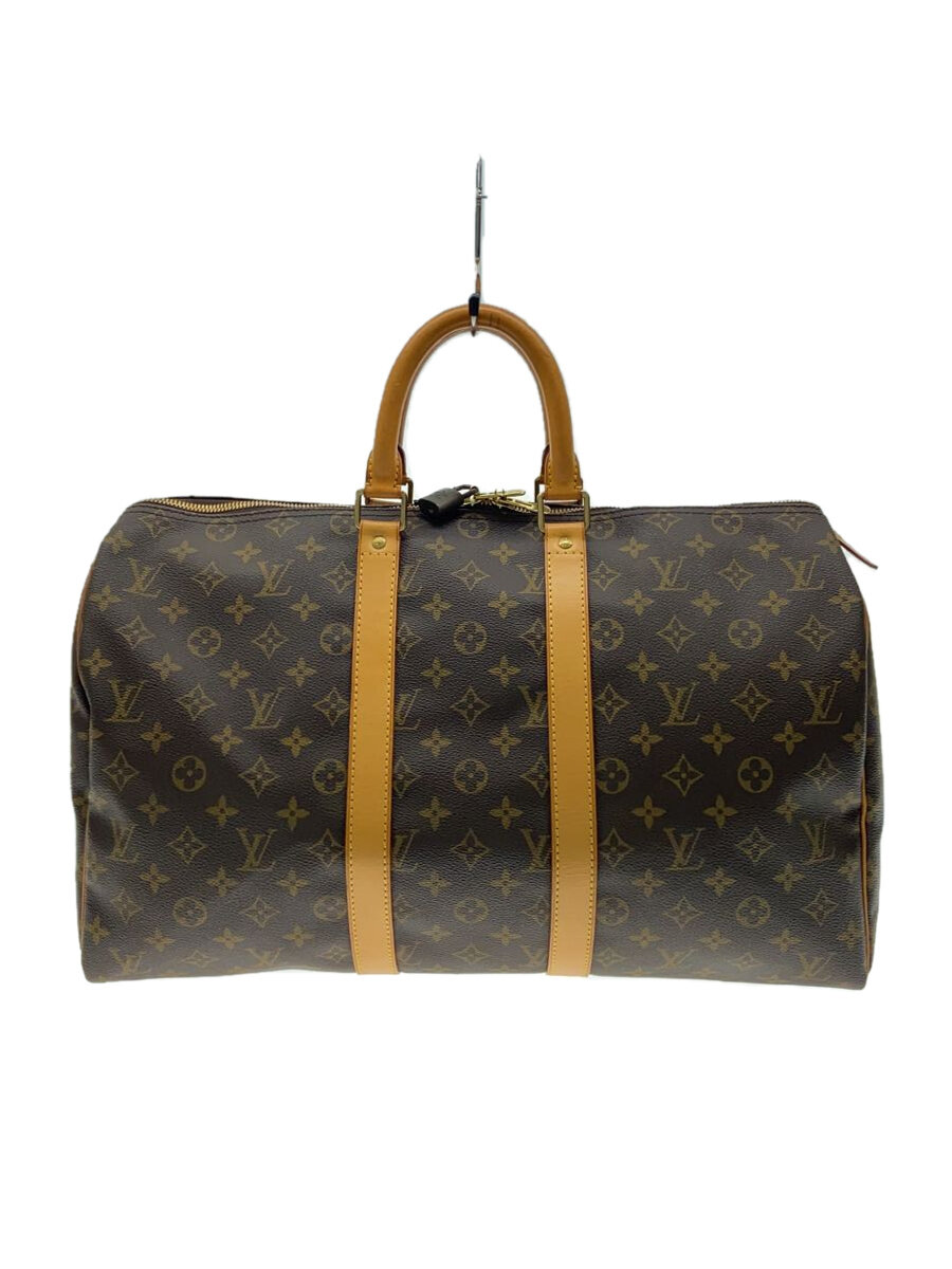 【中古】LOUIS VUITTON◆キーポル45_モノグラム・帆布_BRW/PVC/BRW//【御徒面子】