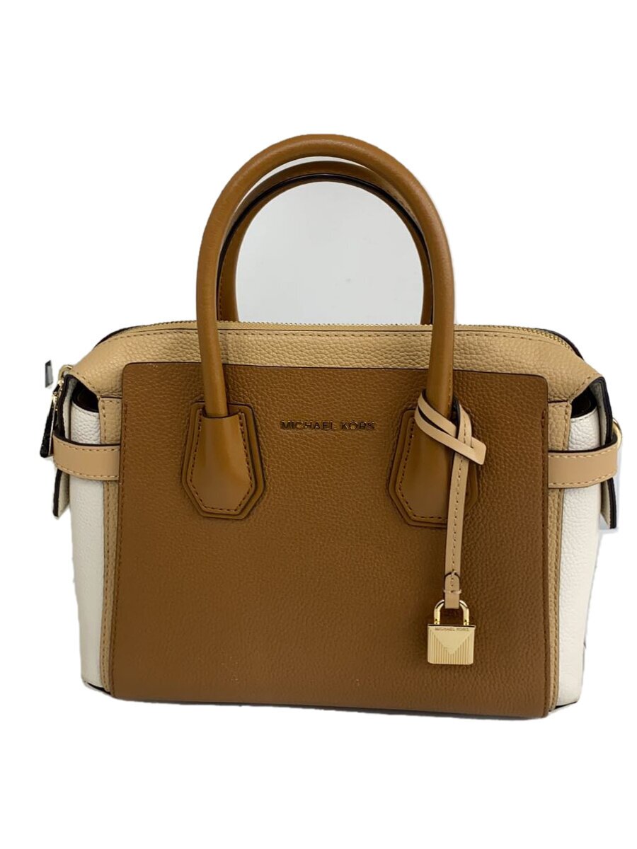 【中古】MICHAEL KORS◆ハンドバック/なめし革/BRW/無地/30S9GM9S1T【御徒面子】
